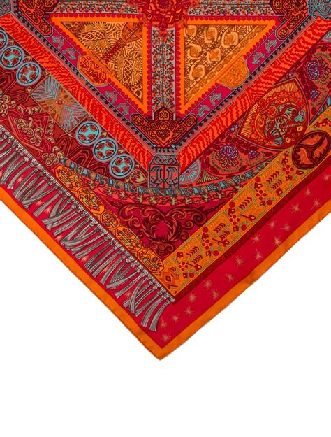 Hermès Sur Un Tapis Volant Silk Scarf .